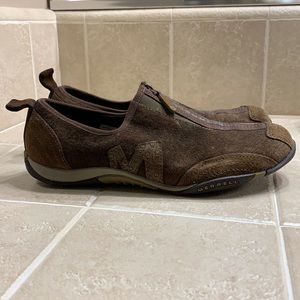 Woman’s Merrell Barrado Suede Zip Up Sneakers SZ 8